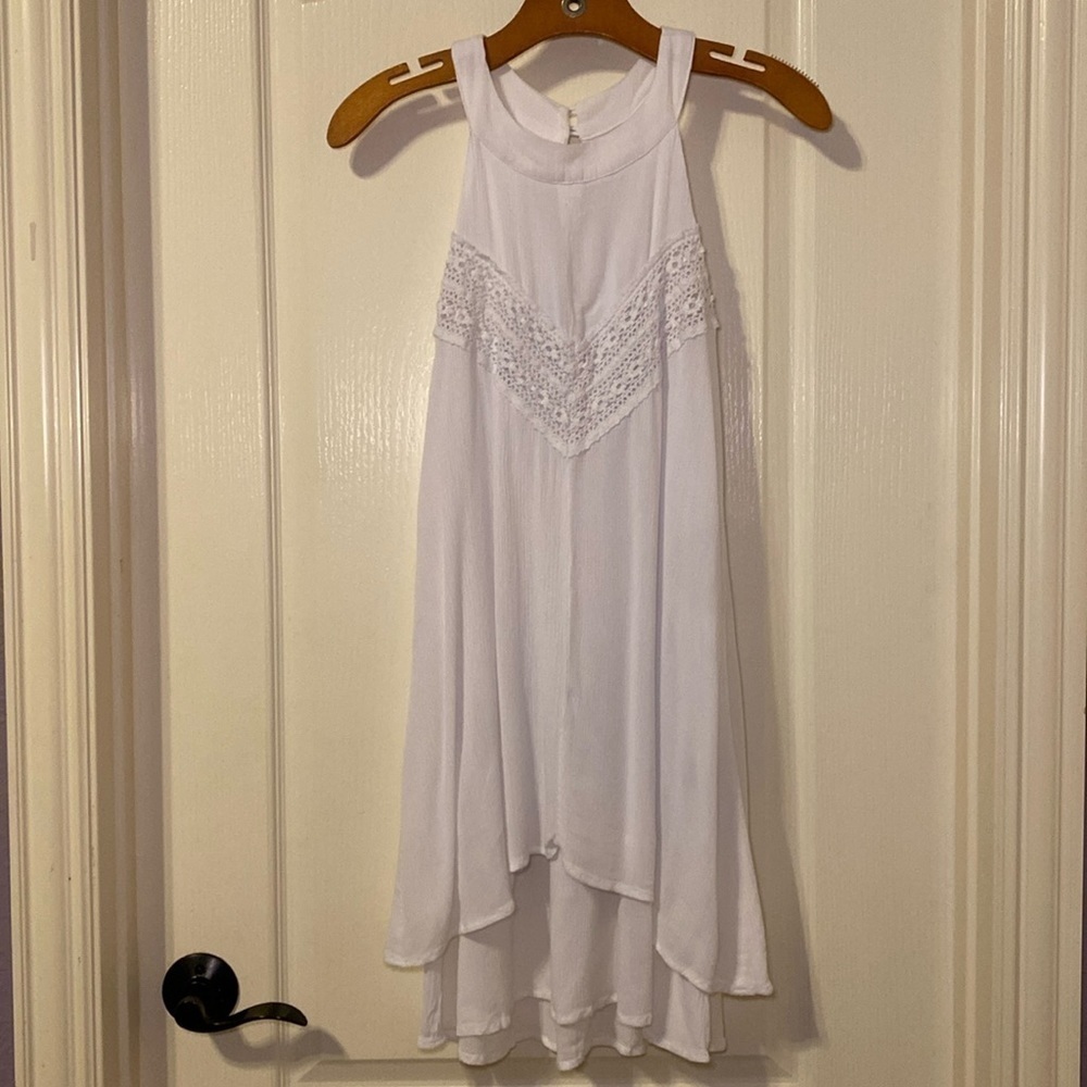 Altar’d State Women's White Embroidered Halter Mini Dress Size Medium NWOT